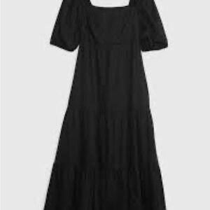 GAP Elegant Black Long Sleeve Dress